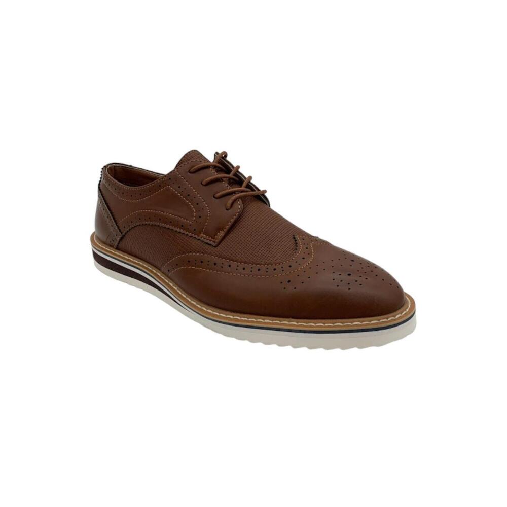 Vance Co. Men's Vance Co. Warrick Wingtip Derby Brown - Medium